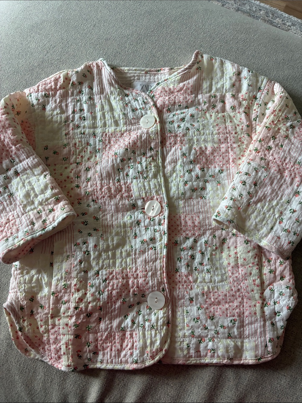 Zara Patchwork Quilted Jacket 3-4 year